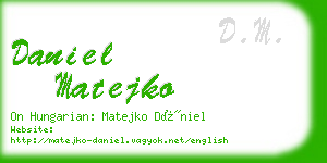 daniel matejko business card